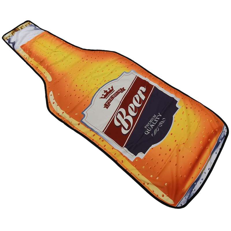 Beer Bottle Series Microfiber Beach Towel with Drawstring Backpack Bag Sport Yoga Blanket Swimming B