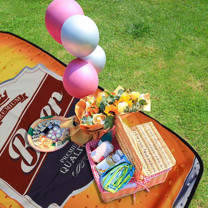 Beer Bottle Series Microfiber Beach Towel with Drawstring Backpack Bag Sport Yoga Blanket Swimming B