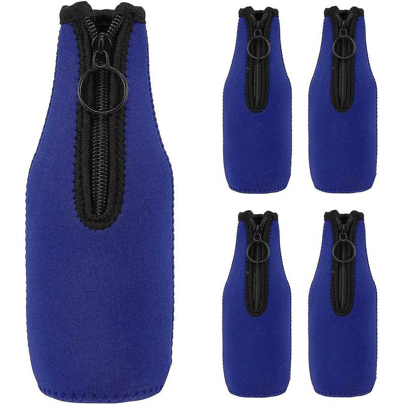 Beer Bottle Cooler Sleeves with Zipper for Party,Beer Holder Collapsible Insulated Bottle Cover for
