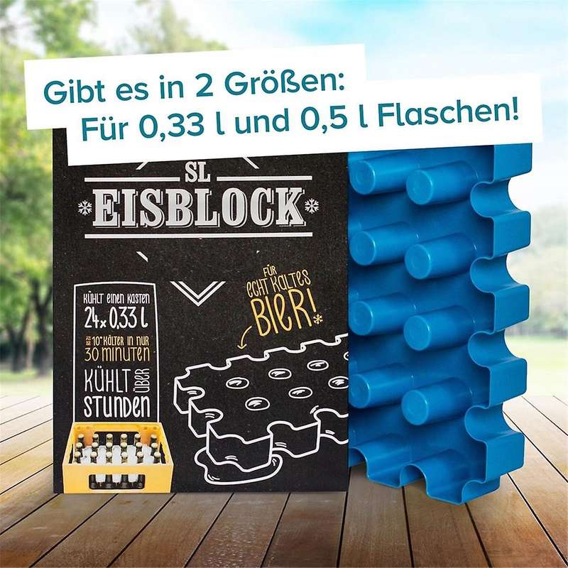 Beer Crate Ice Block, Beer Cooler Ice-Cube Tray for Beer Crates Gift Idea for Beer Drinkers