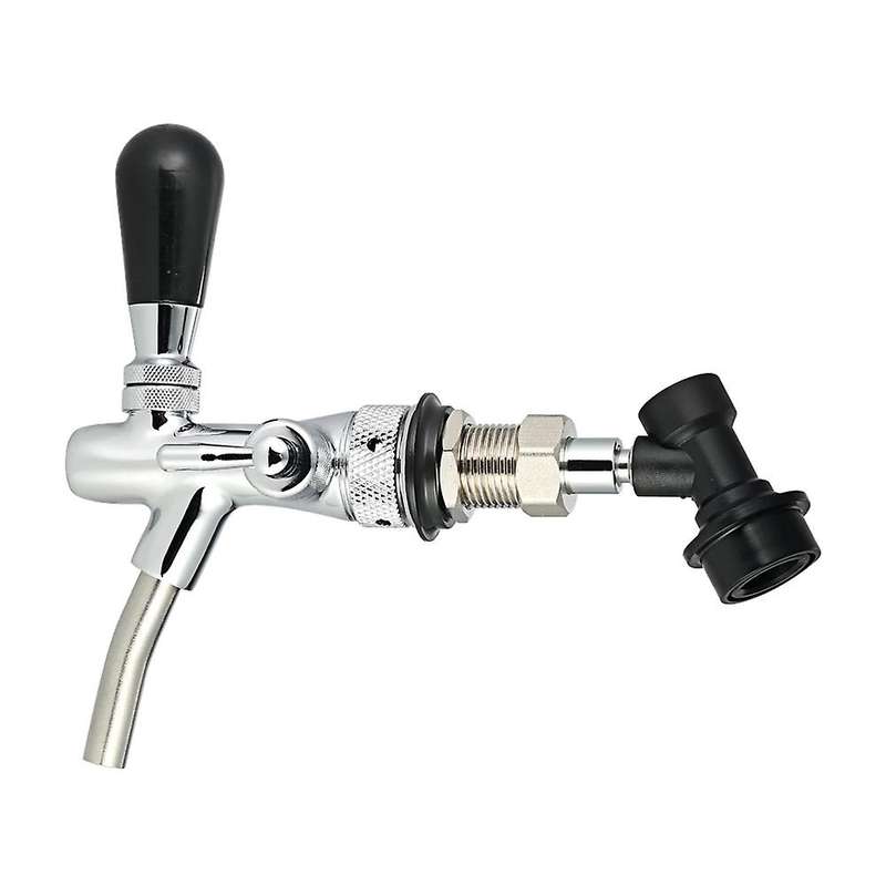 Beer Tap Adjustable Flows Chrome Draft Beer Tap G5/8 Shank Long Stem Home Brew Beer Taps with Ball L