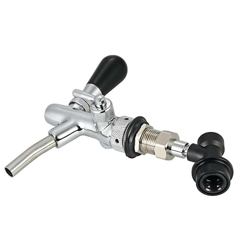 Beer Tap Adjustable Flows Chrome Draft Beer Tap G5/8 Shank Long Stem Home Brew Beer Taps with Ball L