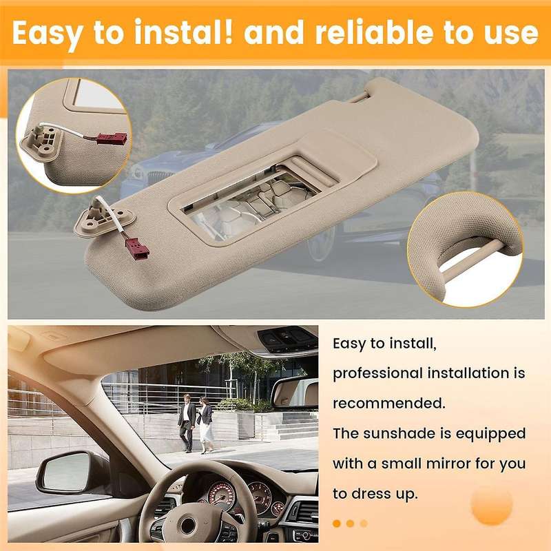 Beige Car Front Sun Visors for 3 SERIES E90 E91 X1 E84 Left 51167252009