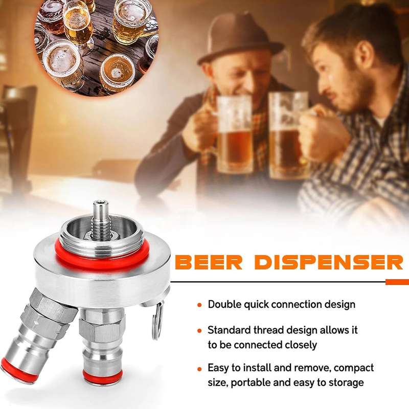 Beer Stainless Steel Ball Lock Wine Tap Dispenser for 3.6L/5L/10L Homebrew Beer Tool