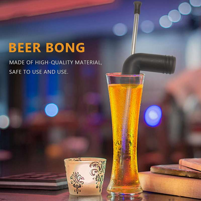 Beer Snorkel Double-Layer Beer Snorkel Bar Tools Holiday Straight Straw Style Beer Dispenser with Cl