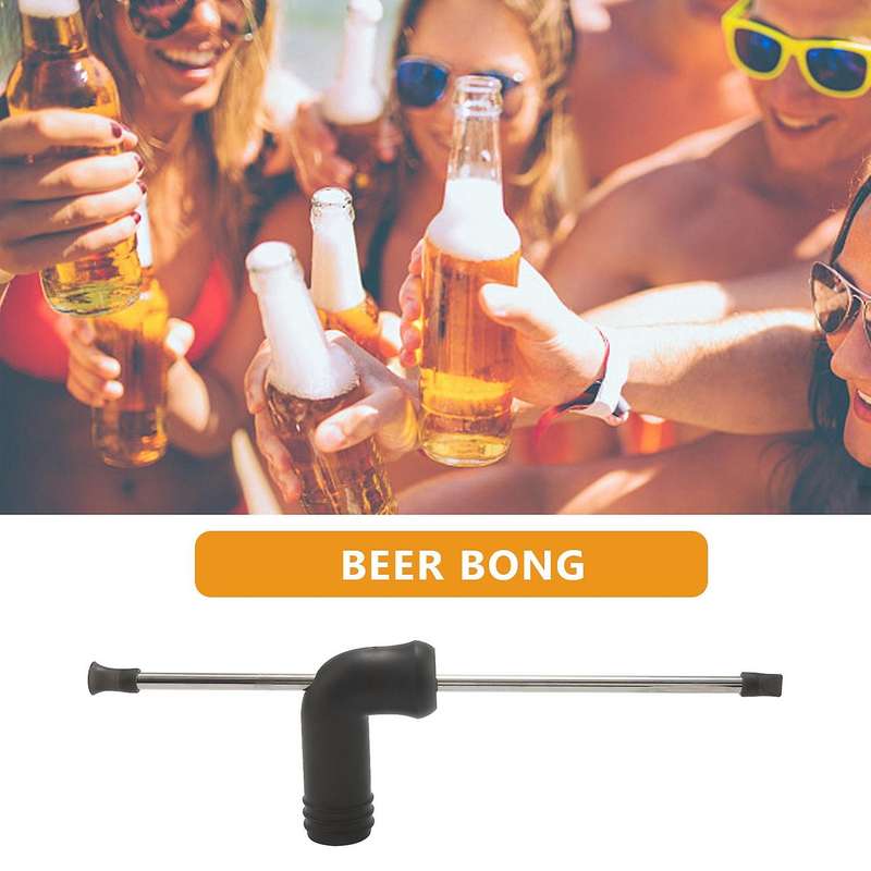 Beer Snorkel Double-Layer Beer Snorkel Bar Tools Holiday Straight Straw Style Beer Dispenser with Cl