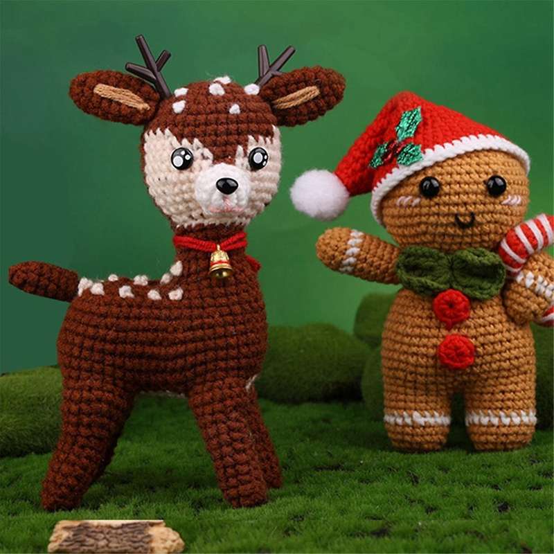Beginner Crochet Kit Succulent Christmas Series Crochet Kits with Instruction Tutorials Video Tutori