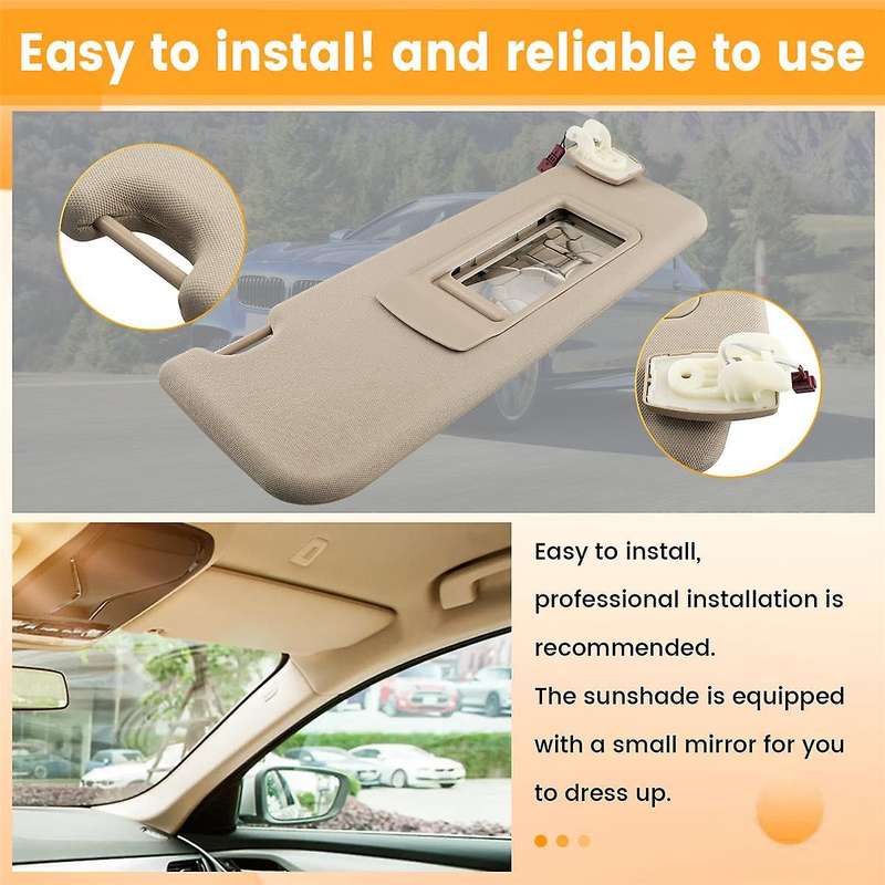 Beige Car Right Side Sun Visors for 5 SERIES F10 F11 F18 2011-2015 51167248858
