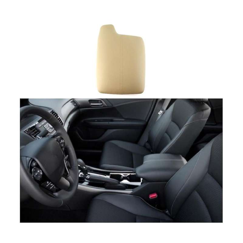 Beige Car Storage Box Panel Cover Armrest Box Panel for Accord 2013-2017 Center Console Decoration
