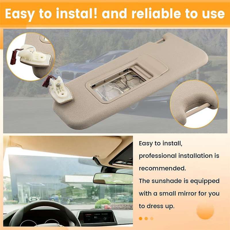 Beige Car Left Side Sun Visors for 5 SERIES F10 F11 F18 2011-2015 51167248857