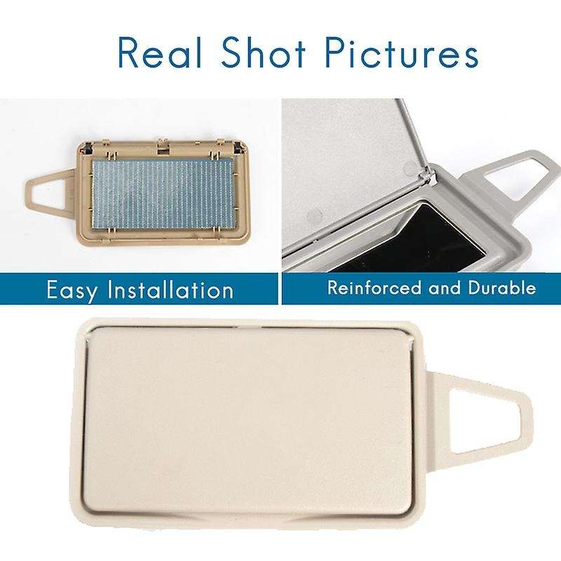 Beige Car Sun Visor Shade Makeup Cosmetic Mirror Cover Left Side for E Class W211 03-08 2118100310