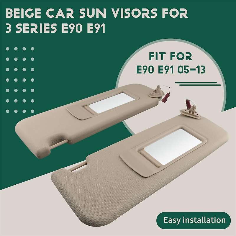 Beige Car Sun Visors for 3 SERIES E90 E91 X1 E84 51167252009 51167252010