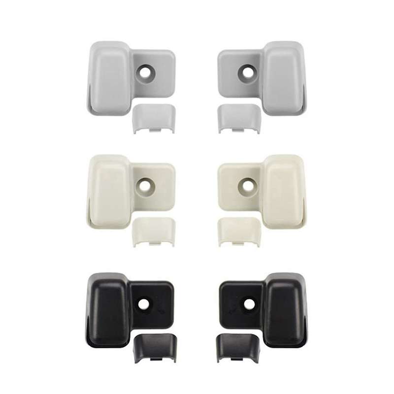 Beige Car Sun Visor Vanity Mirror Cover Makeup Sun Visor Hook Clip Bracket for Mini R55 R56 R60 2007