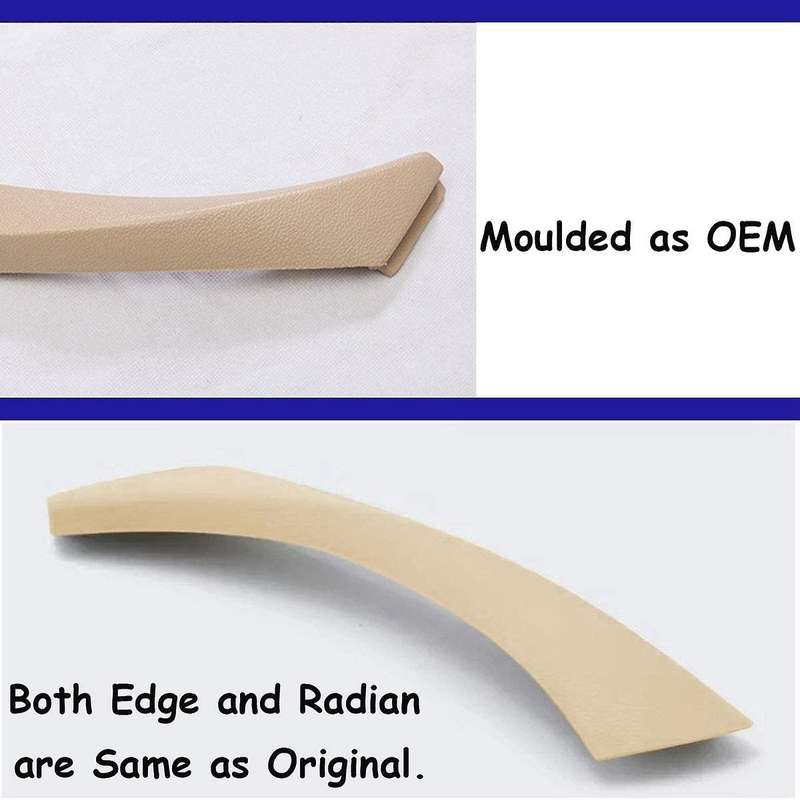 Beige for - E90 E91 3-Series Sedan 2006-2012 Left Inner Door Panel Handle Outer Trim Cover 514191503