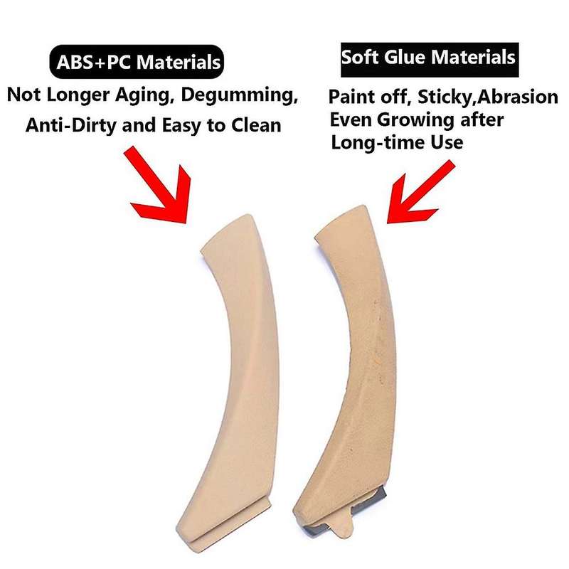 Beige for - E90 E91 3-Series Sedan 2006-2012 Left Inner Door Panel Handle Outer Trim Cover 514191503