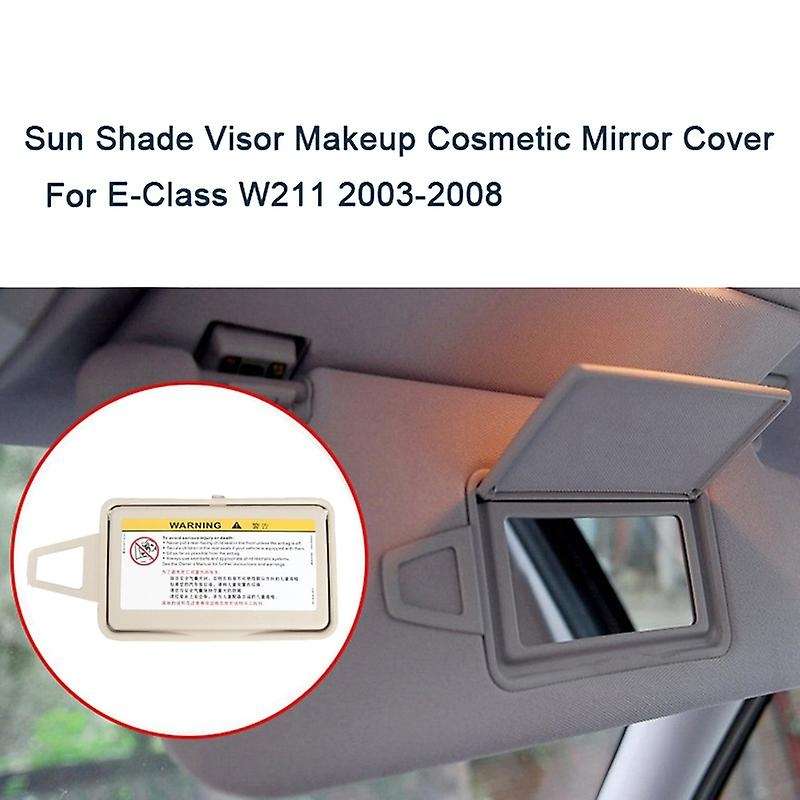 Beige Car Sun Visor Shade Makeup Cosmetic Mirror Cover Right Side for E Class W211 03-08 2118100410