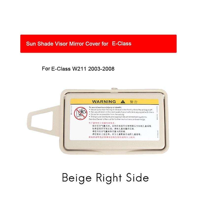 Beige Car Sun Visor Shade Makeup Cosmetic Mirror Cover Right Side for E Class W211 03-08 2118100410
