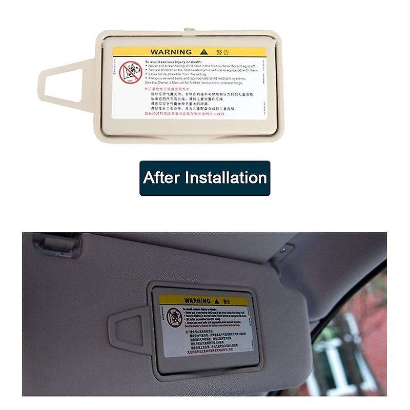 Beige Car Sun Visor Shade Makeup Cosmetic Mirror Cover Right Side for E Class W211 03-08 2118100410