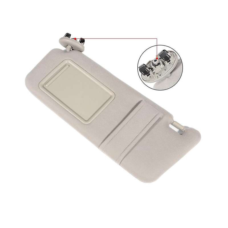 Beige Car Sun Visor Shade Pair Left & Right for 2007-2011 without Sunroof and Lights
