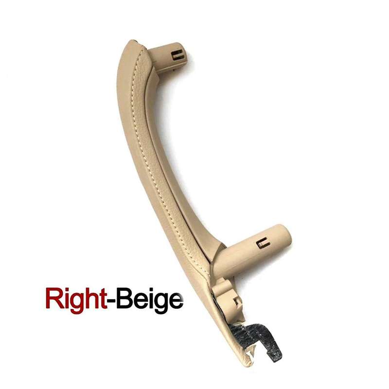 Beige Right Hand Drive Car Inner Door Handle with PU Leather Door Handle Assembly for X3 X4 F25 F26