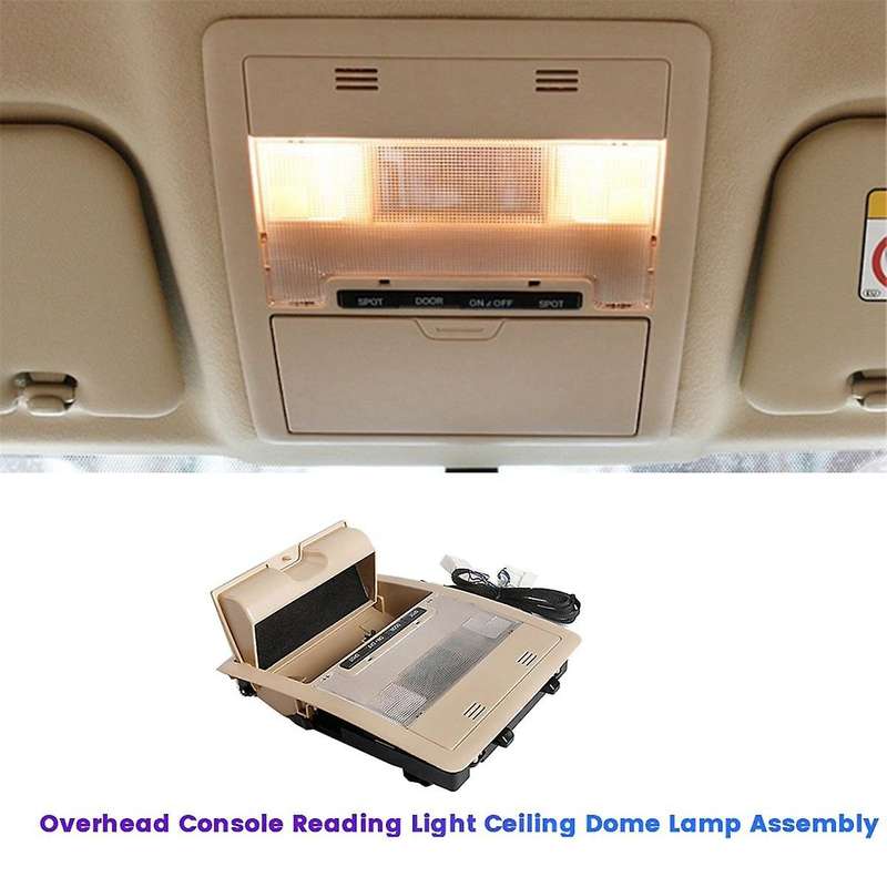 Beige Overhead Console Reading Map Lamp Assembly for Land Cruiser LC200 200 2008-2020 Car Ceiling D