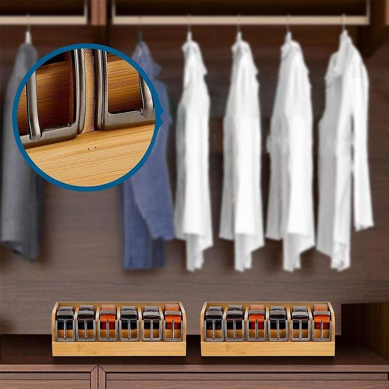 Belt Organizer,Compartment Belt Holder Belt Hanger Closet and Belt Organizer for Drawer,Belt Rack,Be