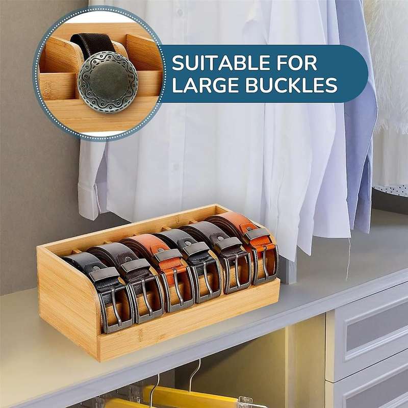 Belt Organizer,Compartment Belt Holder Belt Hanger Closet and Belt Organizer for Drawer,Belt Rack,Be
