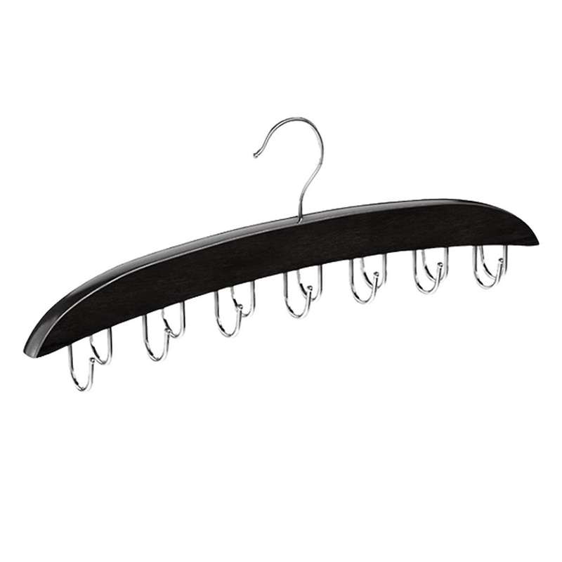 Belt Hanger Belt Organizer Closet Accessories with 14 Hooks Belt Rack Sturdy Wood for Closet Organiz