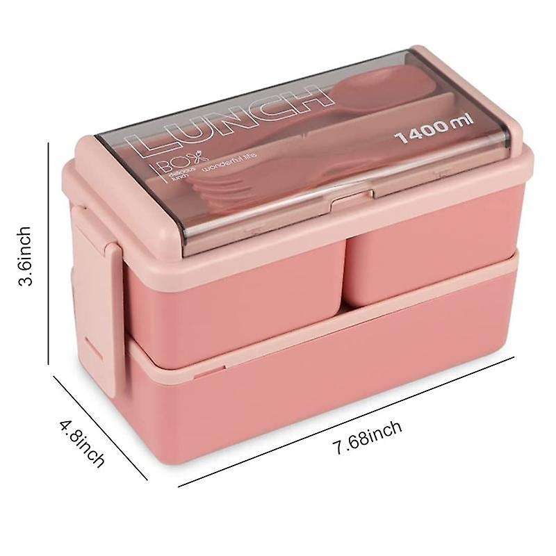 Bento Box Kit, 47.35oz Bento Box Adult Lunch Box, 3 Compartments Bento Lunch Box , Meal Prep Contai