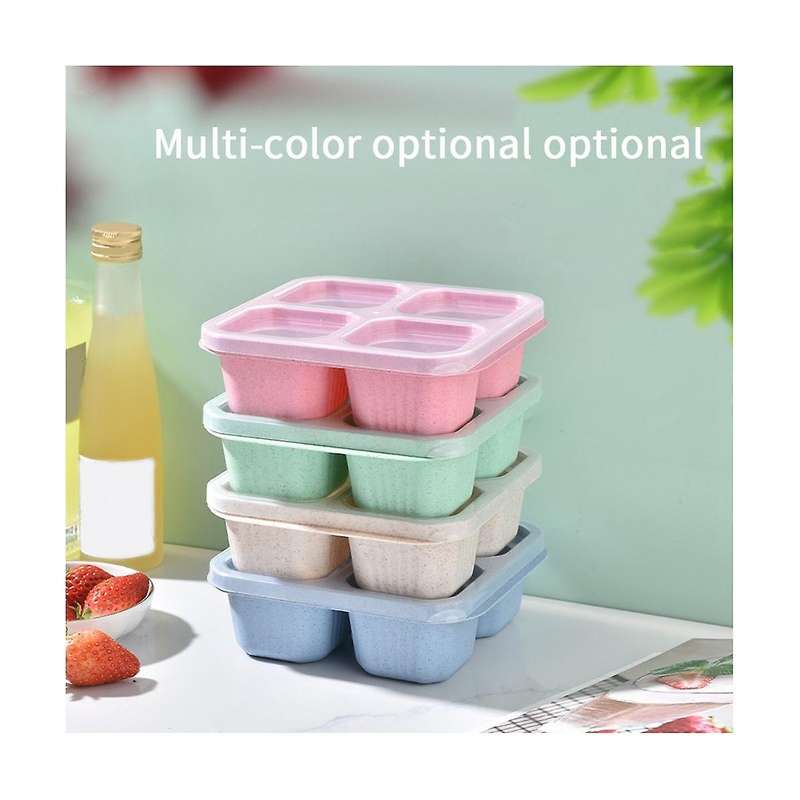 Bento Box-reusable 4-compartment Meal Prep Containers,perfect Food Storage Containers, Compact and S