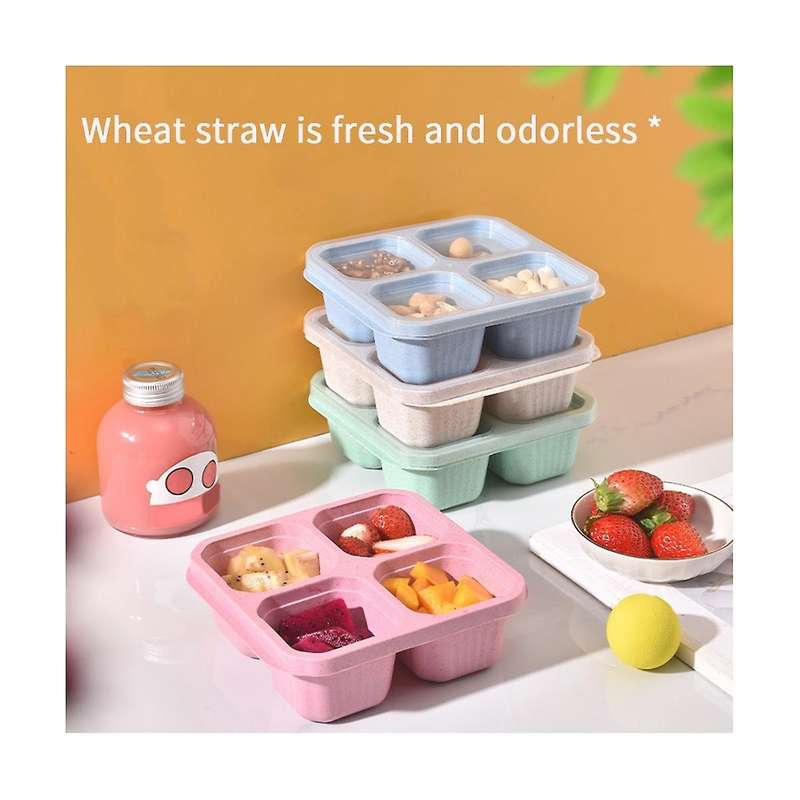 Bento Box-reusable 4-compartment Meal Prep Containers,perfect Food Storage Containers, Compact and S