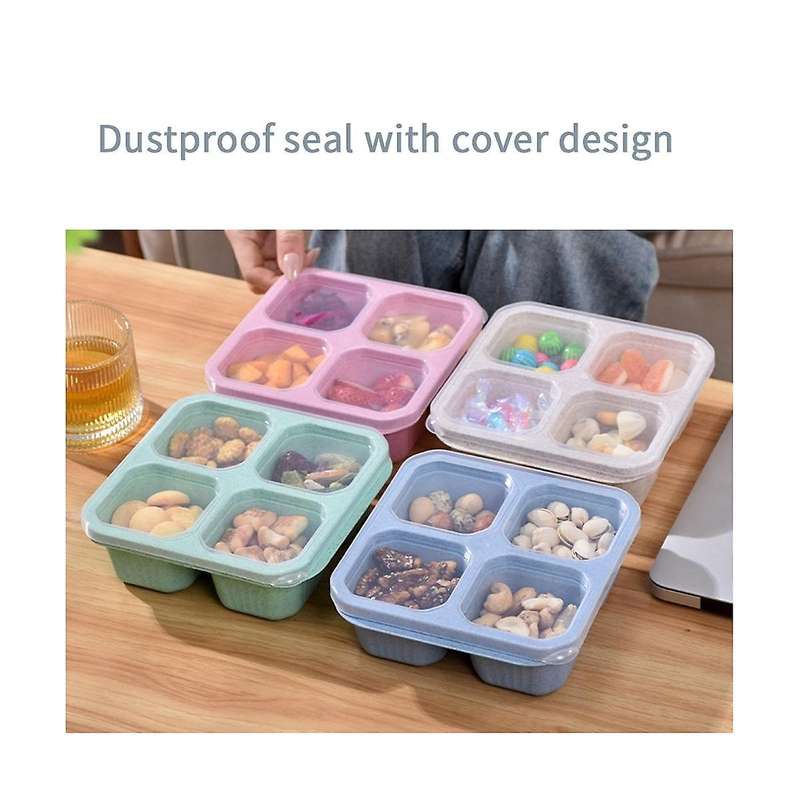 Bento Box-reusable 4-compartment Meal Prep Containers,perfect Food Storage Containers, Compact and S