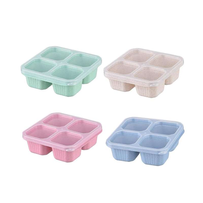 Bento Box-reusable 4-compartment Meal Prep Containers,perfect Food Storage Containers, Compact and S