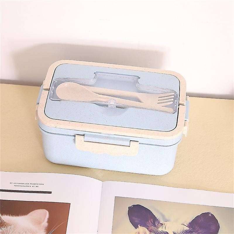Bento Box for Adults with 3 Compartment, 1500ml Lunch Box for Kids with Spoon & Fork Leakproof Micr