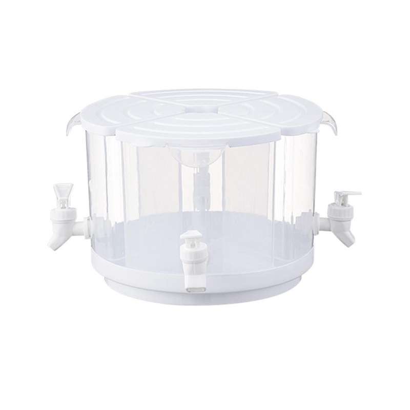 Beverage Dispenser with Spigot 360 Removable Plastic Dispenser, with Dust-proof Lid & Big Capacity