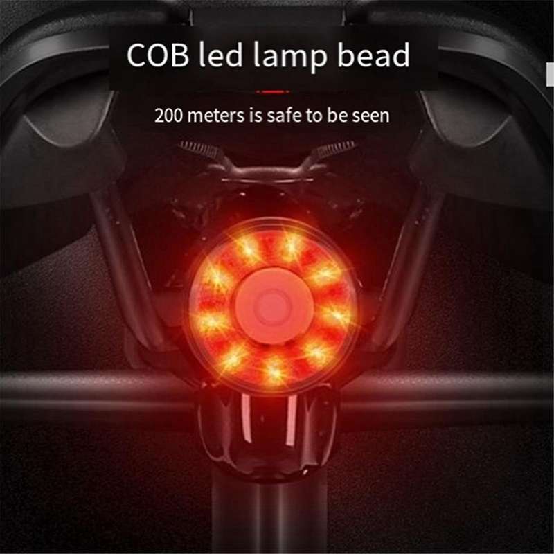Bicycle Colorful Tail Lights Colorful Smart Tail Lights Type-c Aluminum Alloy Tail Lights Warning
