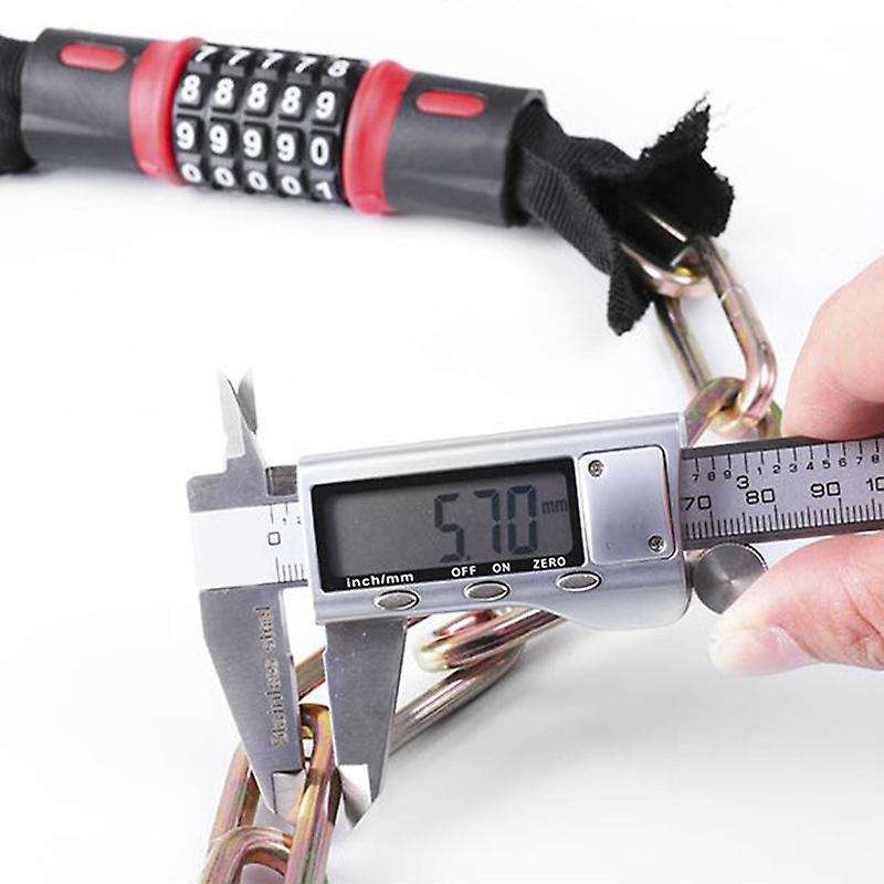 Bicycle Combination Lock (5-Digit Combo) Heavy-Duty, Anti-Theft Chain Cable Security Pick-Resistant