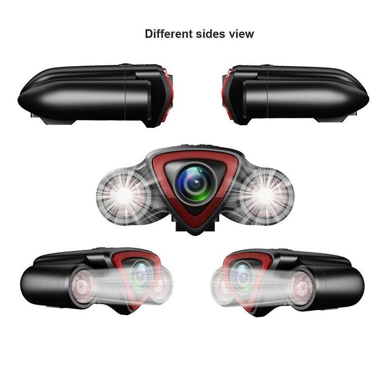 Bicycle Driving Recorder Camera with Dual Lights Support WIFI GPS Track Bike Accessories Rear