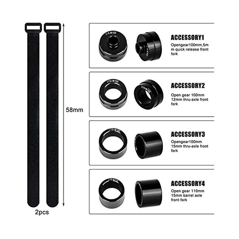 Bicycle Front Fork with Adapters, Screws and Straps,universal Bike Block Fork Mount for Truck, Trai