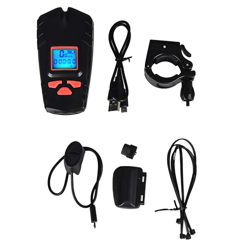 Bicycle Front Light with Stopwatch Bicycle Headlight with Horn Wireless Stopwatch Multifunctional Bi
