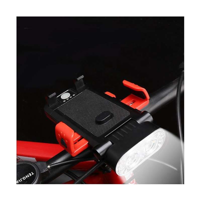 Bicycle Lights 4-in-1 with Cell Phone Holder Charging Treasure Bicycle Headlights Mountain Bracket C