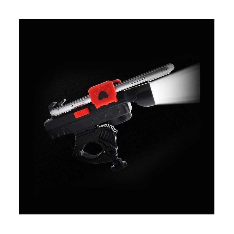 Bicycle Lights 4-in-1 with Cell Phone Holder Charging Treasure Bicycle Headlights Mountain Bracket C