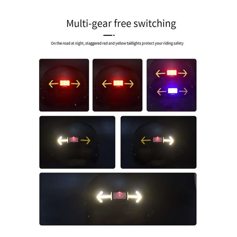 Bicycle Helmet Light Taillight Rechargeable Turn Signals Light Wireless Remote Mountain Road Bikes