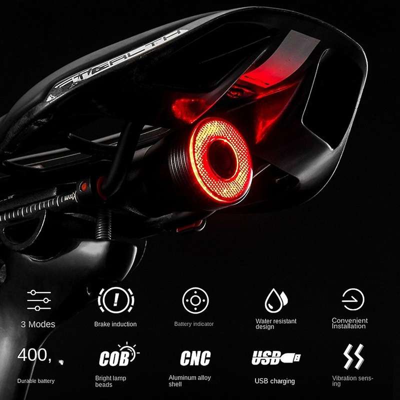 Bicycle Q5 Tail Light Intelligent Sensing Brake Light Equipment Night Tail Light