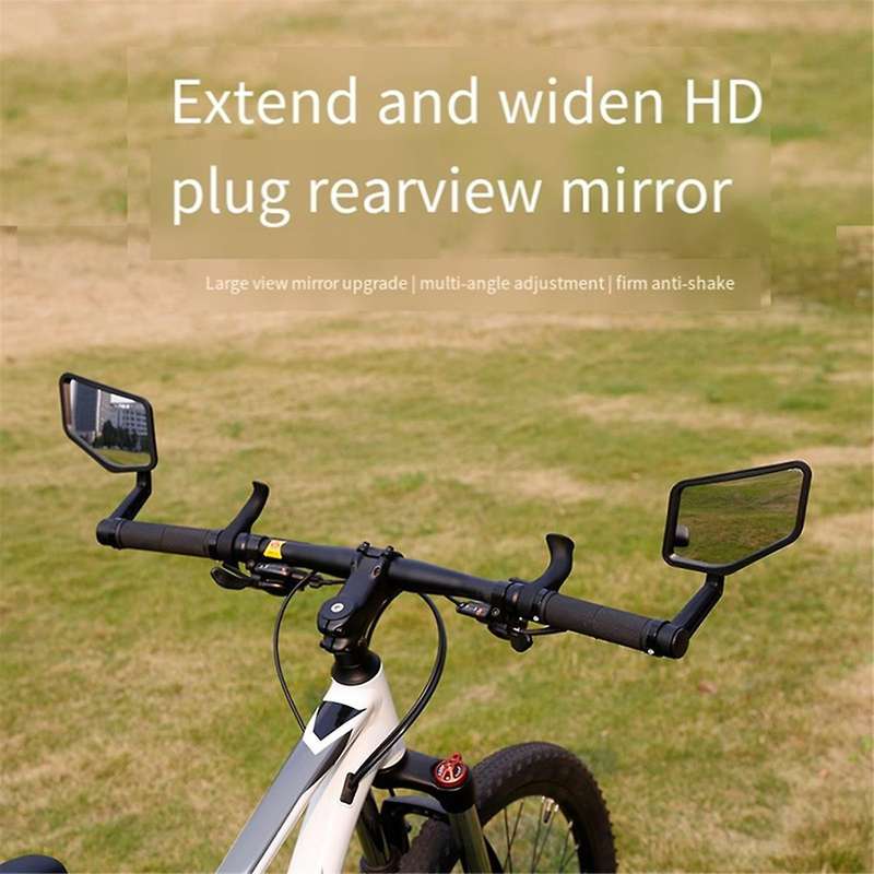 Bicycle Rear View Mirror Handlebar End Mountain Bike Wide Range Back Sight Reflector Adjustable View