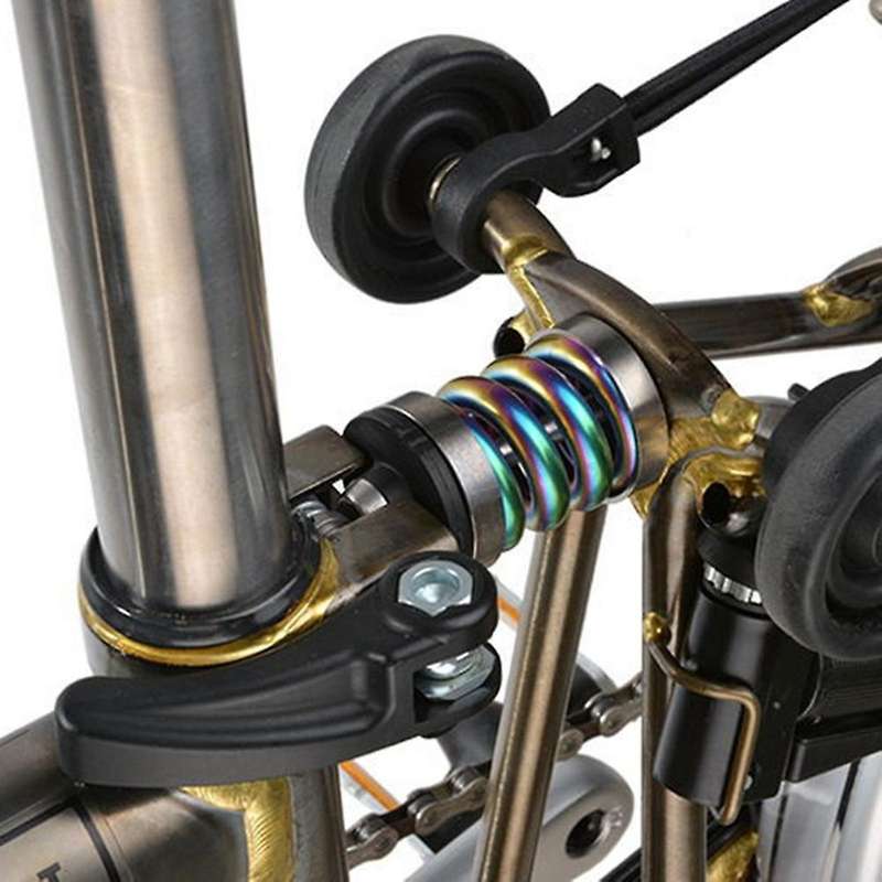 Bicycle Shocks Titanium Bike Cycling Coil Spring Suspension Shock for Bumper Absorber-Titanium