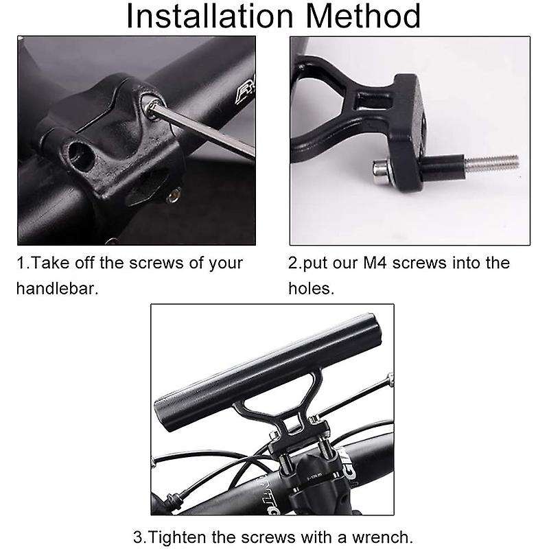 Bicycle Stem Extended Bracket Headlight Mount Bar Computer Holder Lamp Alloy Support Extender