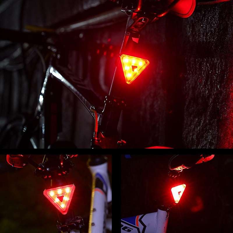 Bicycle Tail Lamp Charging Highlight Triangle Tail Lamp Riding Accessories