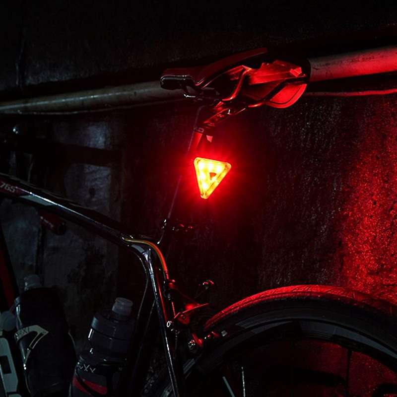 Bicycle Tail Lamp Charging Highlight Triangle Tail Lamp Riding Accessories