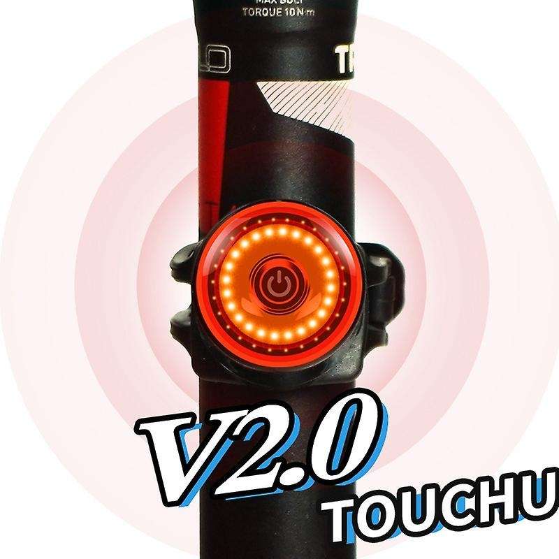 Bicycle Taillights IP65 Waterproof Press Sensing Battery Reminder Brake Sensor Tail Lamp Portable Li